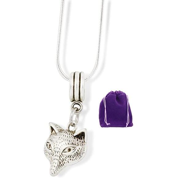 Fox Head Charm Animal Wildlife Chain Necklace - Picture 1 of 4